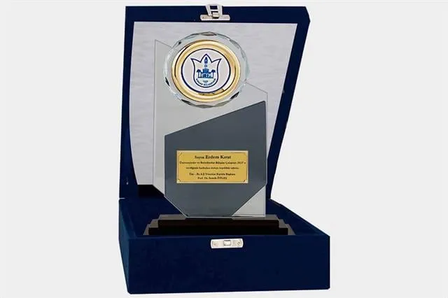 Bayspor M34 Kadife Kutulu Kristal Plaket 25 cm