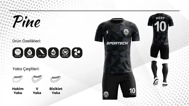 SPORTECH pine Dijital Futbol Forma Takımı