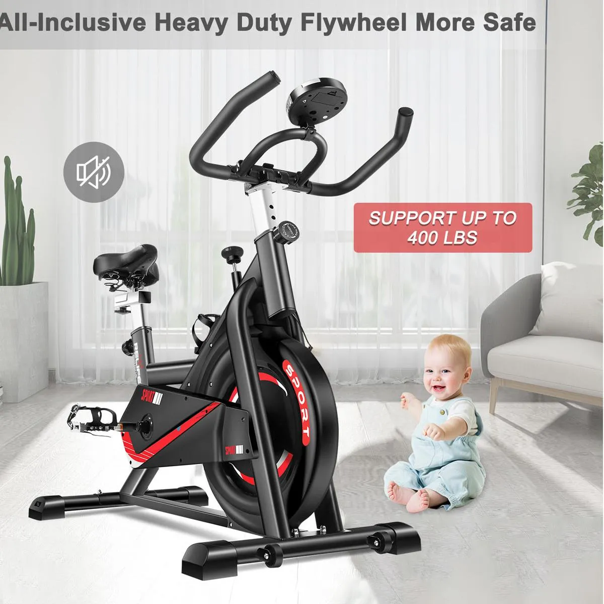 Relife Spin Bike Dikey Kondisyon Bisikleti KR-707 Görsel 3
