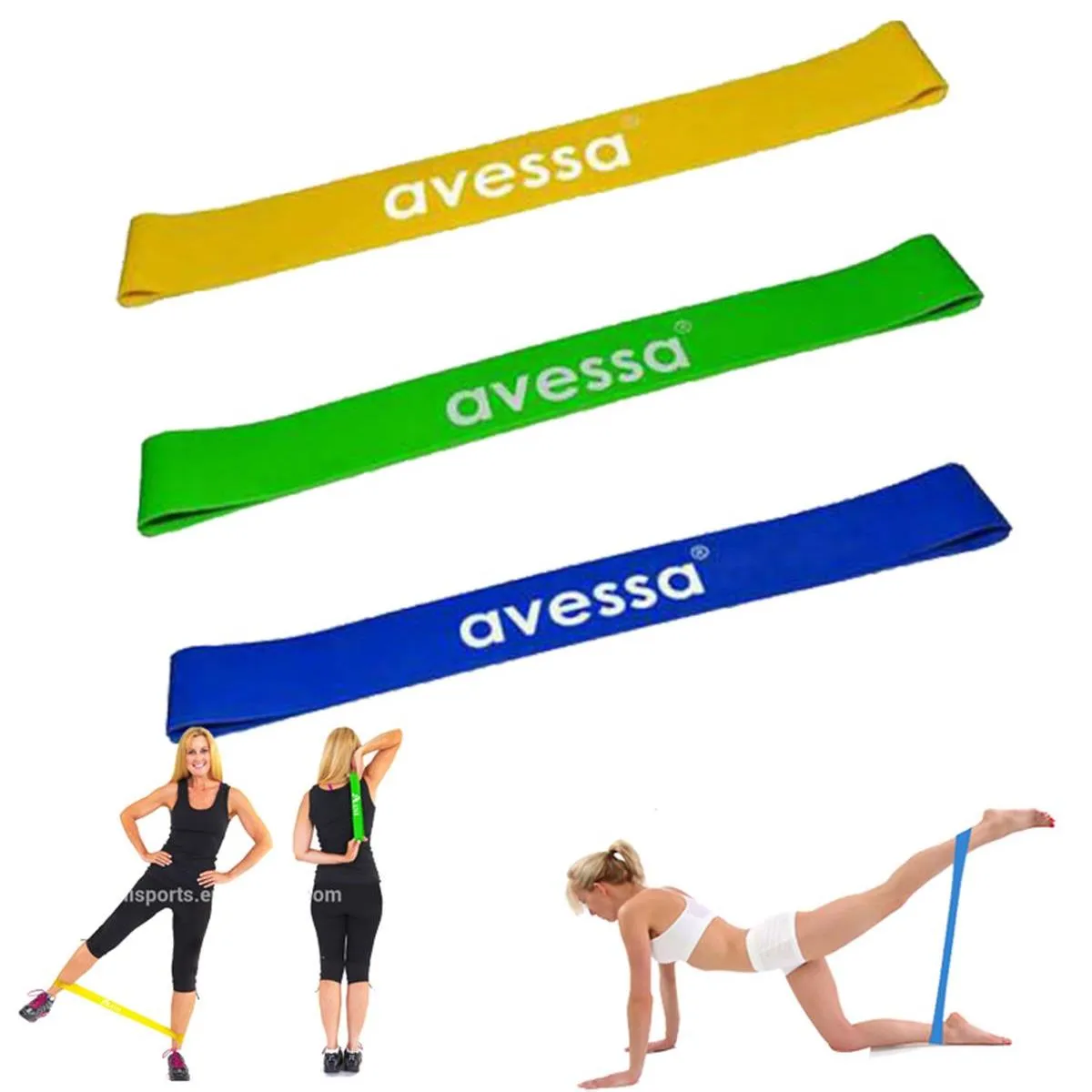 Avessa Latex Aerobik Band Hafif Direnç Sarı LAB100 Görsel 2