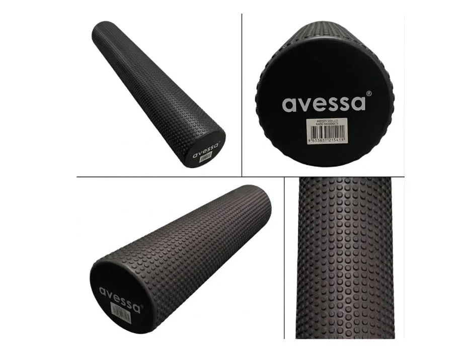 Avessa Afr Masajlı Uzun Foam Roller Siyah 90X15 Cm