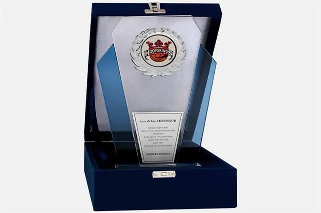 Bayspor M38 Kadife Kutulu Kristal Plaket 27 cm