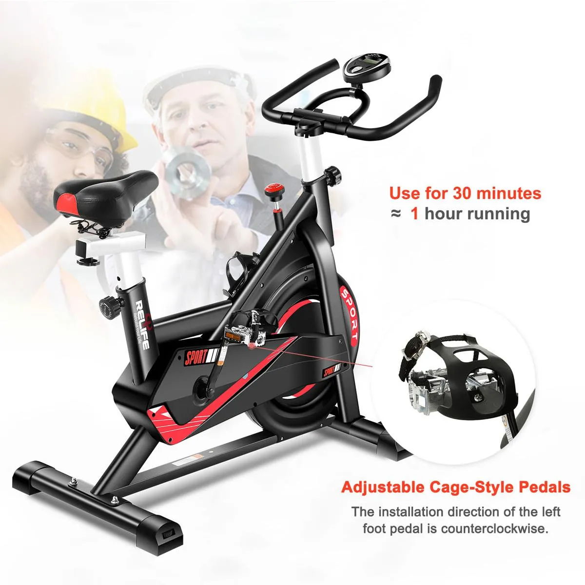 Relife Spin Bike Dikey Kondisyon Bisikleti KR-707 Görsel 4