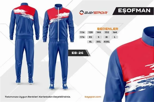 Sportech EB-26 Dijital Baskılı Kamp Eşofman Takımı