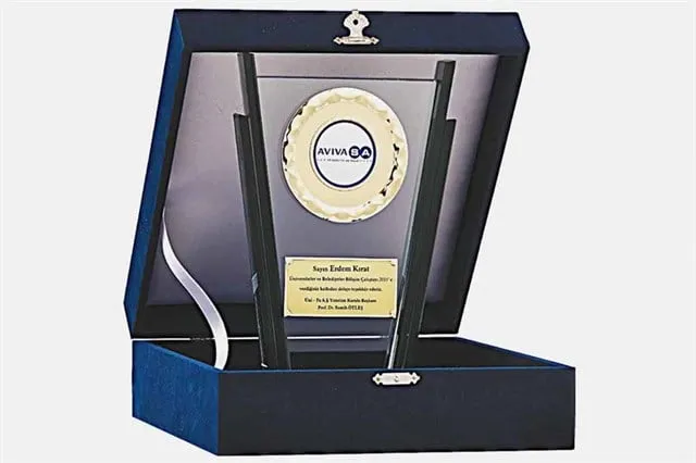 Bayspor M152 Kadife Kutulu Kristal Plaket 23 cm