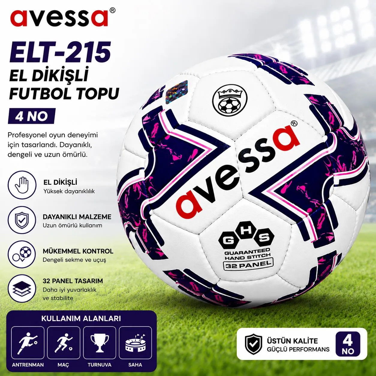 Avessa Elt-214 El Dikişli Futbol Topu No4