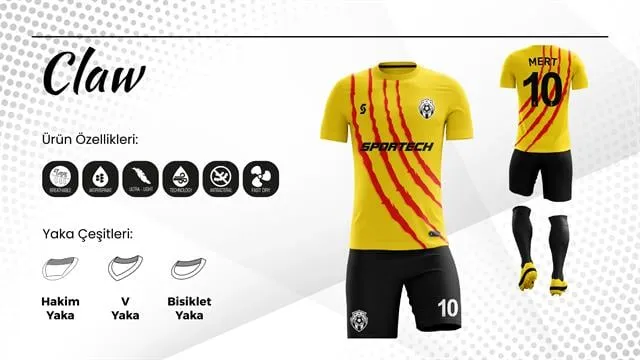 SPORTECH claw Dijital Futbol Forma Takımı