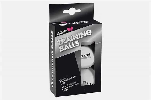 Butterfly Training Balls 40+(6'lı Kutu-Beyaz) Pinpon Topu
