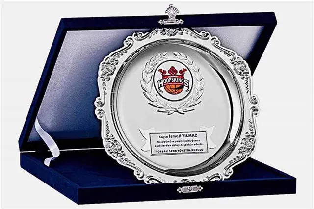 Bayspor T52 20cm Gümüş Tabaklı Plaket
