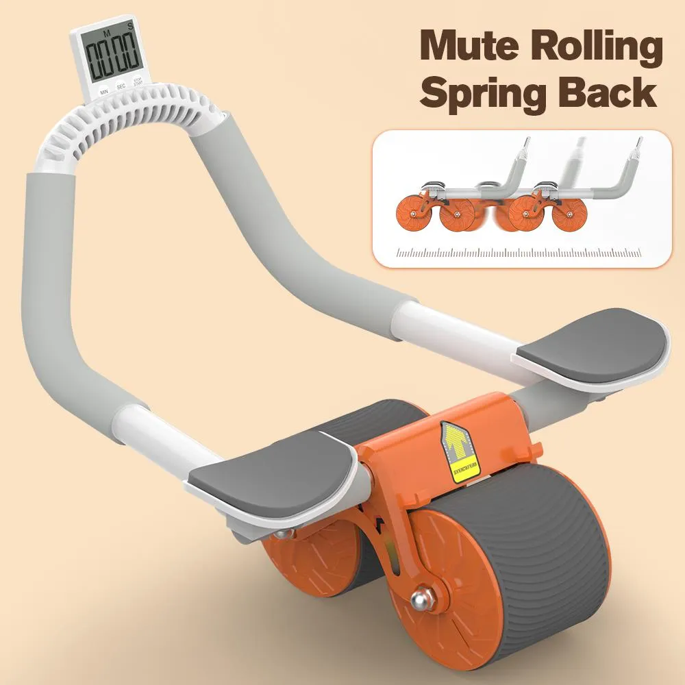 Relife AB-06 Ab Roller Dirsek Destekli Karın Çalıştırıcı, Otomatik geri tepme özellikli, Diz Matlı Karın Kası Çalıştırıcı, Erkekler ve Kadınlar için, Karın Kası Antrenmanı, çift tekerlekli Görsel 3