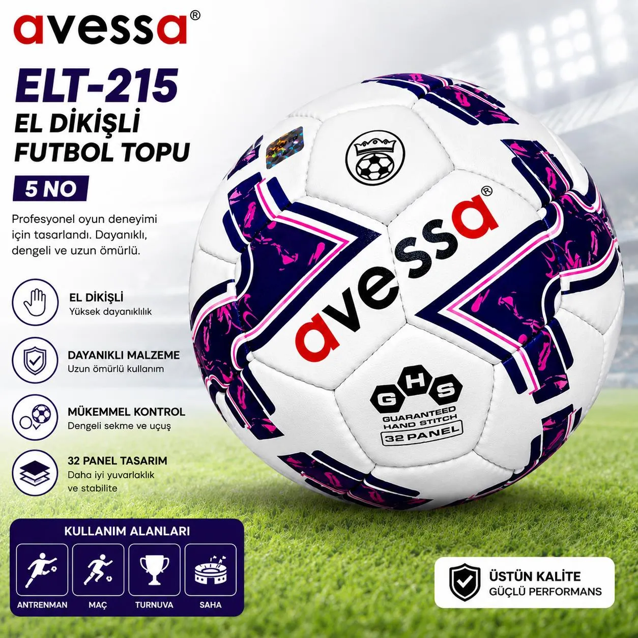 Avessa Elt-215 El Dikişli Futbol Topu No5