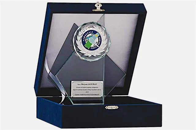 Bayspor M20 Kadife Kutulu Kristal Plaket 24 cm