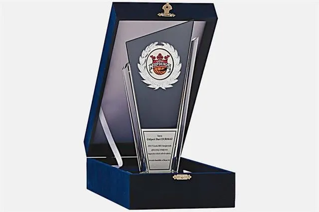 Bayspor M114 Kadife Kutulu Kristal Plaket 27 cm