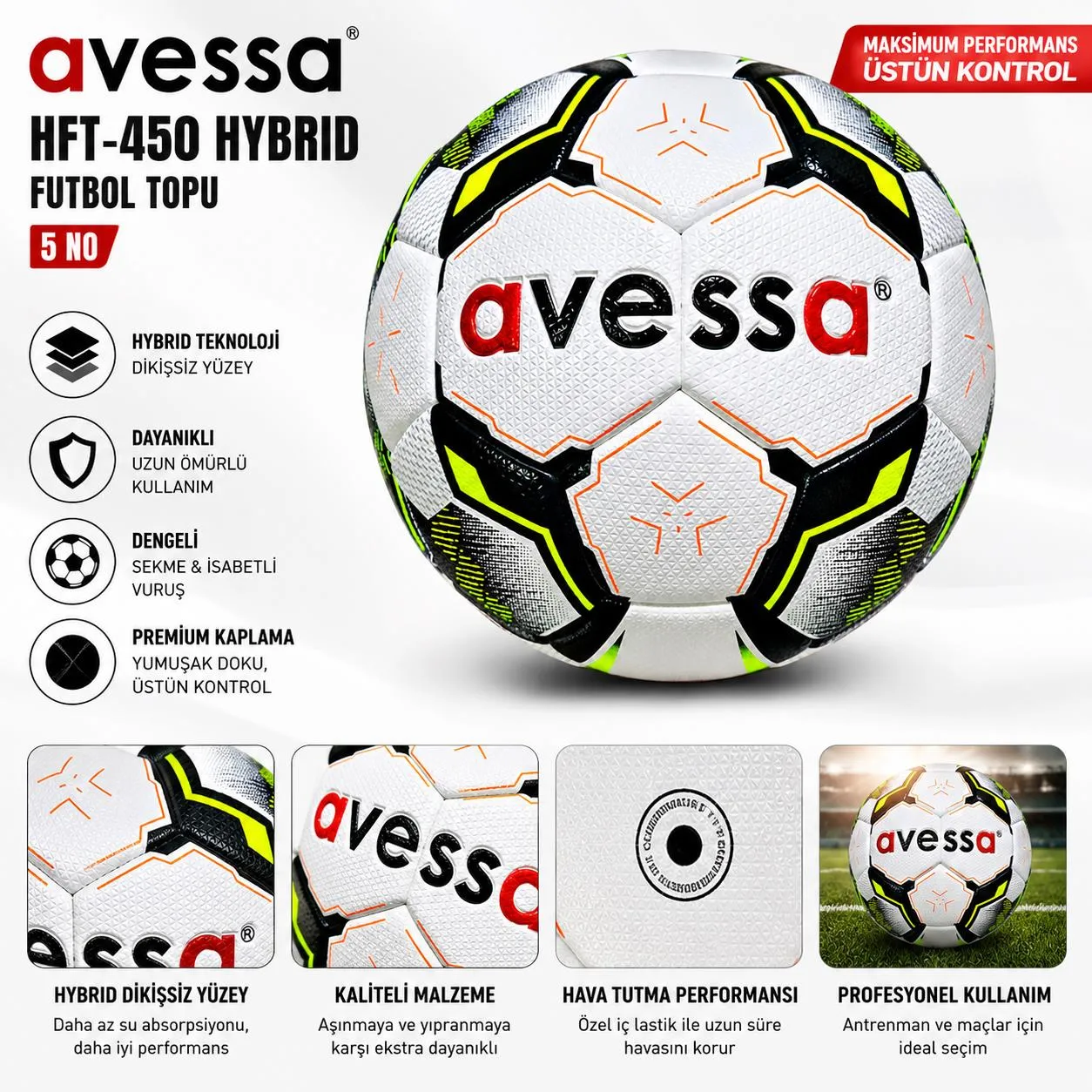 Avessa Hft-450 Hybrid Futbol Topu No5