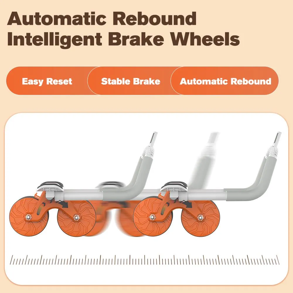 Relife AB-06 Ab Roller Dirsek Destekli Karın Çalıştırıcı, Otomatik geri tepme özellikli, Diz Matlı Karın Kası Çalıştırıcı, Erkekler ve Kadınlar için, Karın Kası Antrenmanı, çift tekerlekli Görsel 4