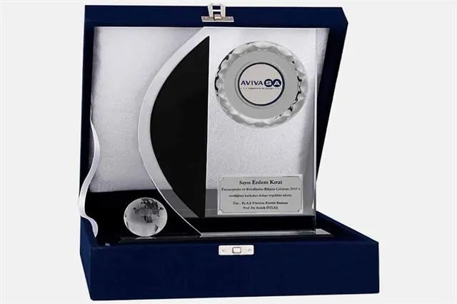 Bayspor M180 Kadife Kutulu Kristal Plaket 23 cm
