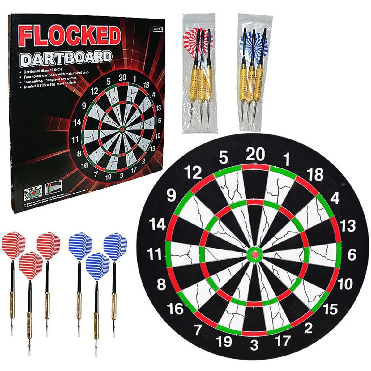 Avessa 45 cm MDF Dart Tahtası 6 Adet Ok Dart20