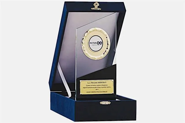 Bayspor M212 Kadife Kutulu Kristal Plaket 26 cm