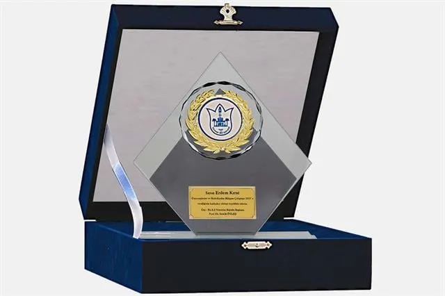 Bayspor M60 Kadife Kutulu Kristal Plaket 24 cm